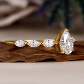 IRIS Pear Shaped Vintage Solitaire Ring